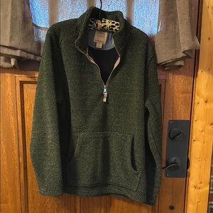 Men's Green Half-Zip Sweater